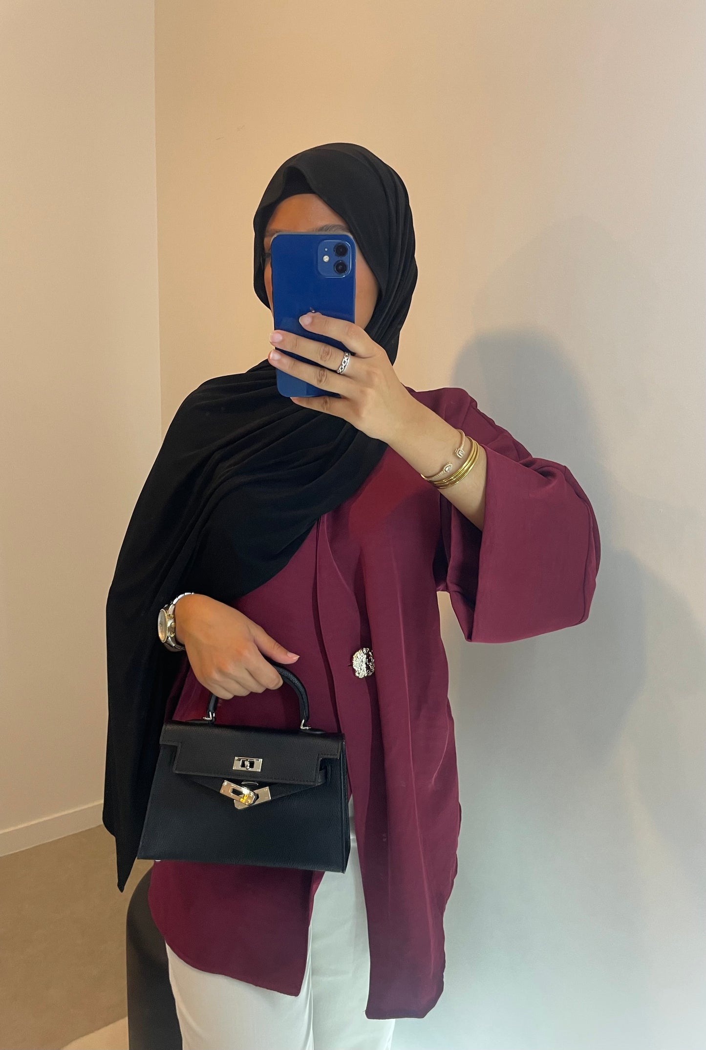 Blouse satinée BORDEAUX
