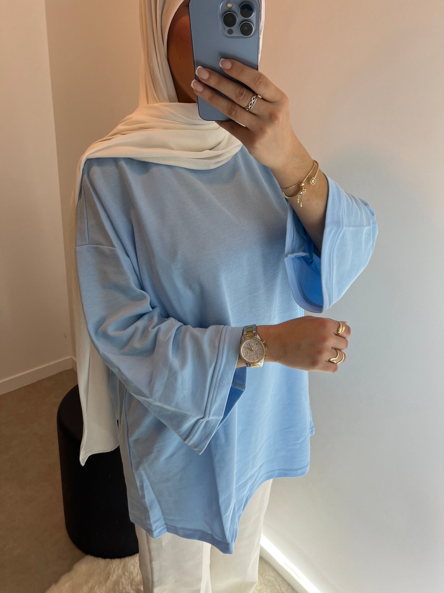 Tee-shirt bleu ciel