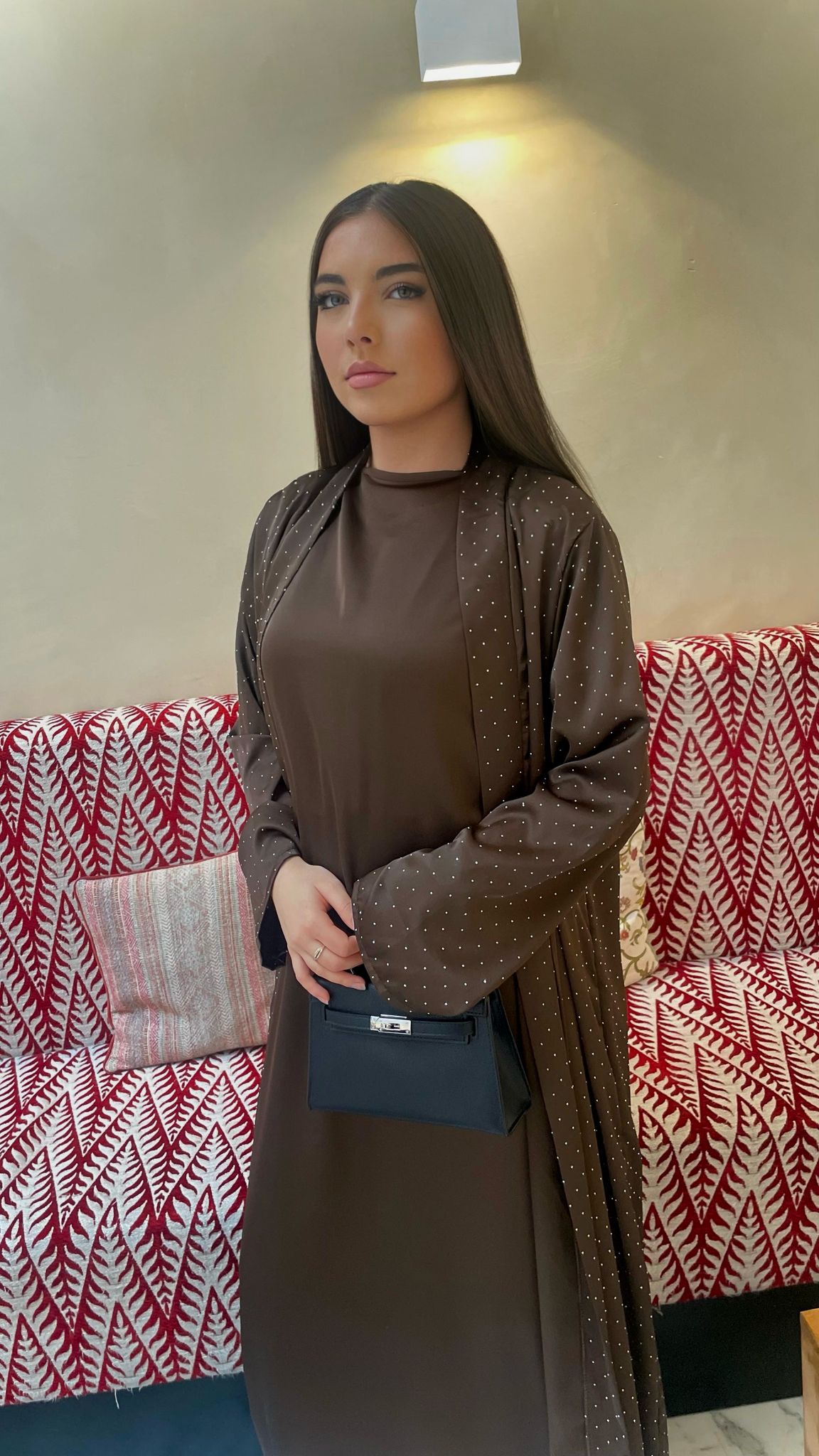 Ensemble kimono marron