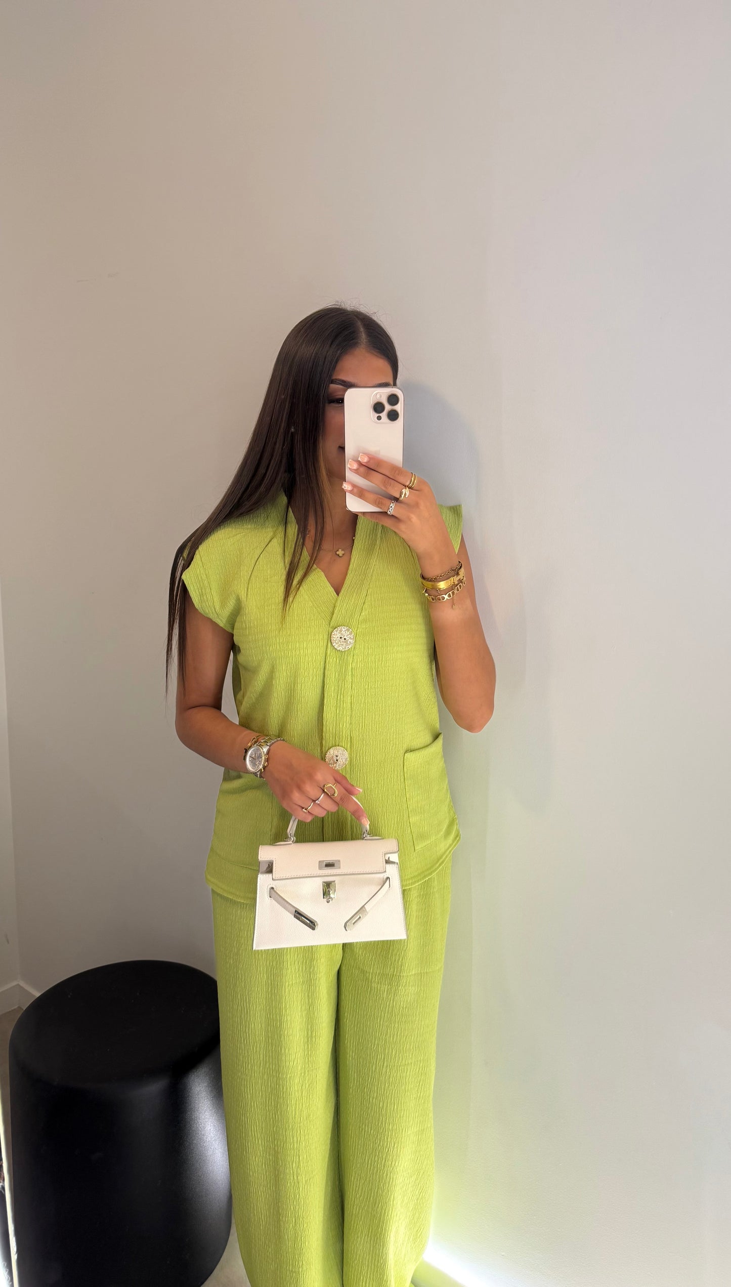 Ensemble vert pastel