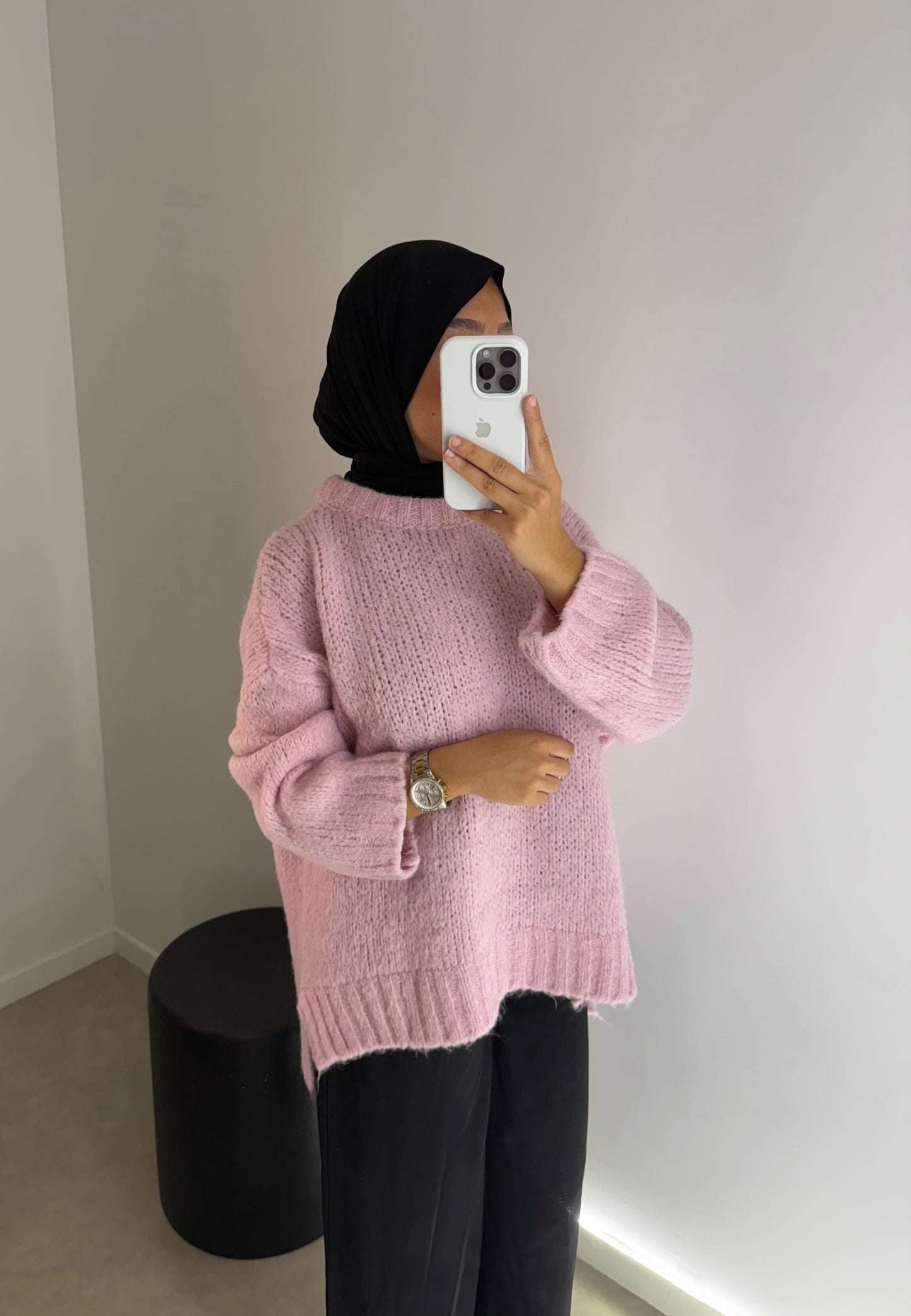 Pull oversize rose