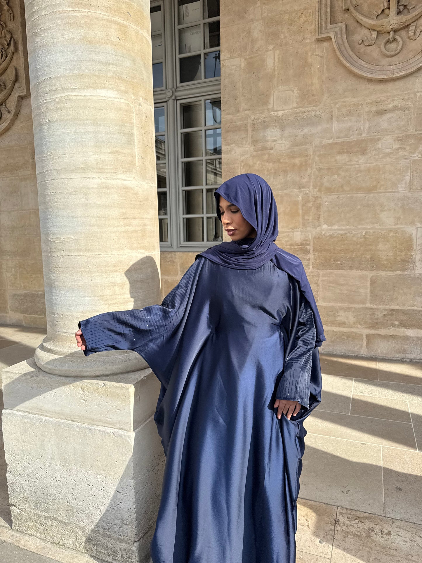 Abaya papillon bleue