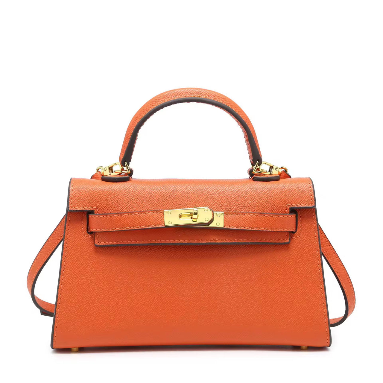 Sac SELMA orange détails doré