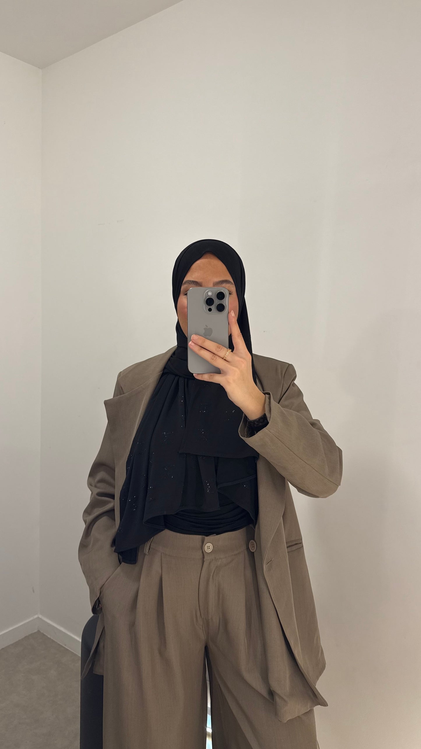 Ensemble blazer croisé nude
