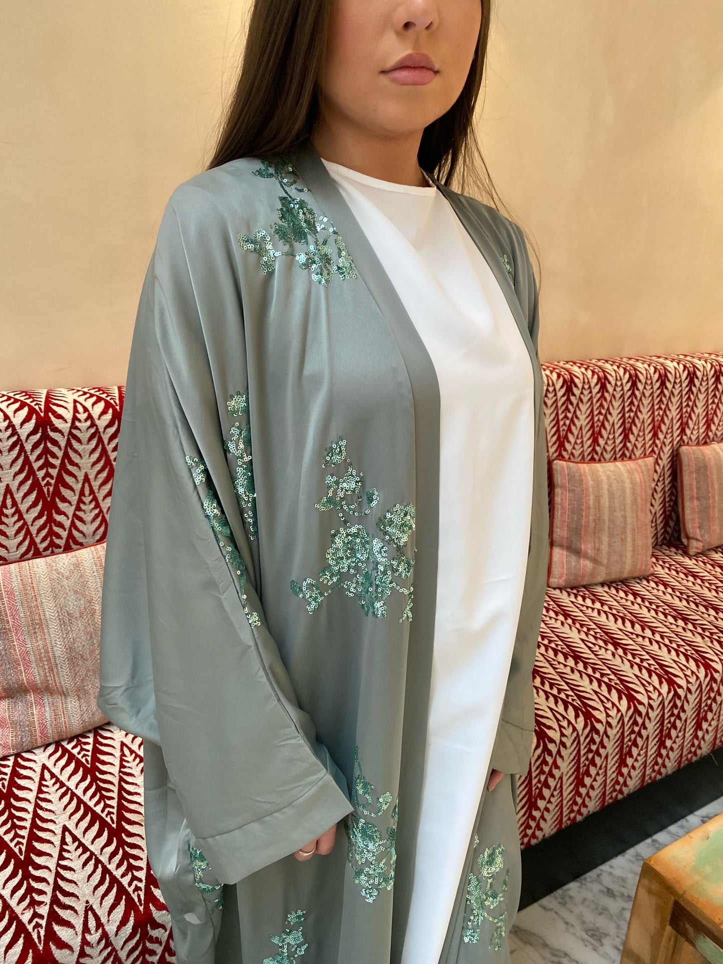 Kimono strass vert