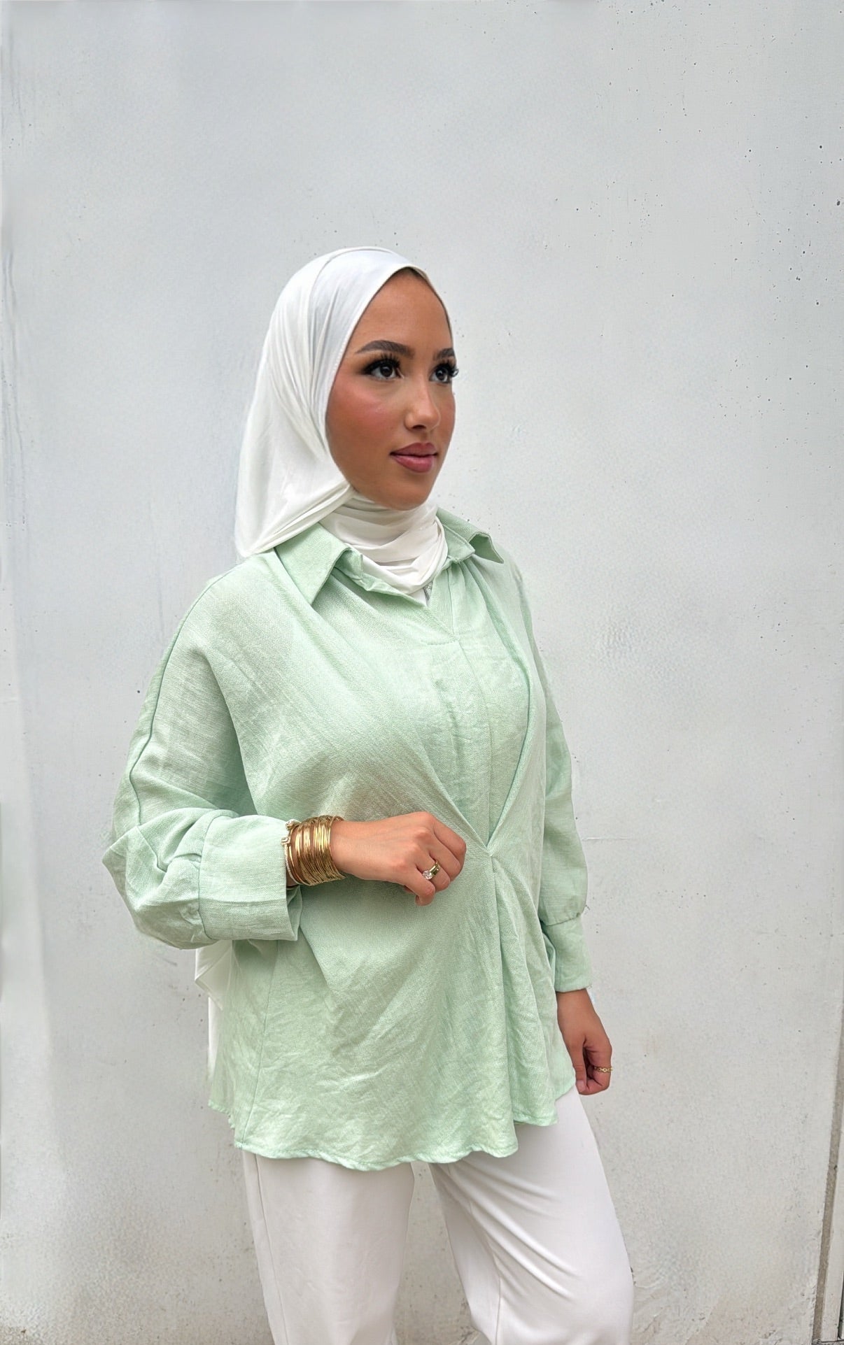Blouse vert matcha