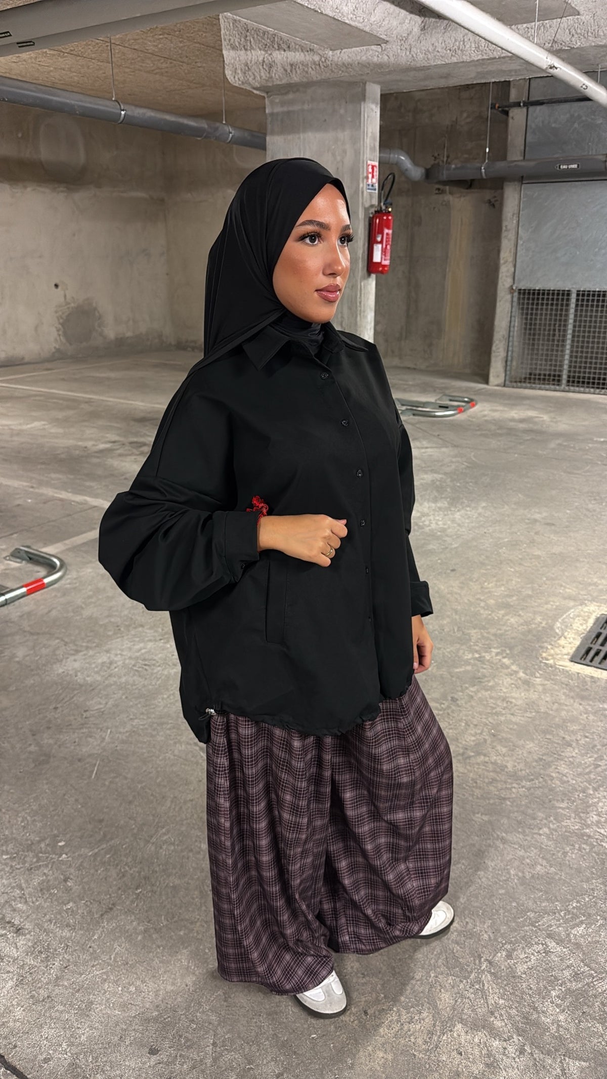 Chemise oversize resserrée
