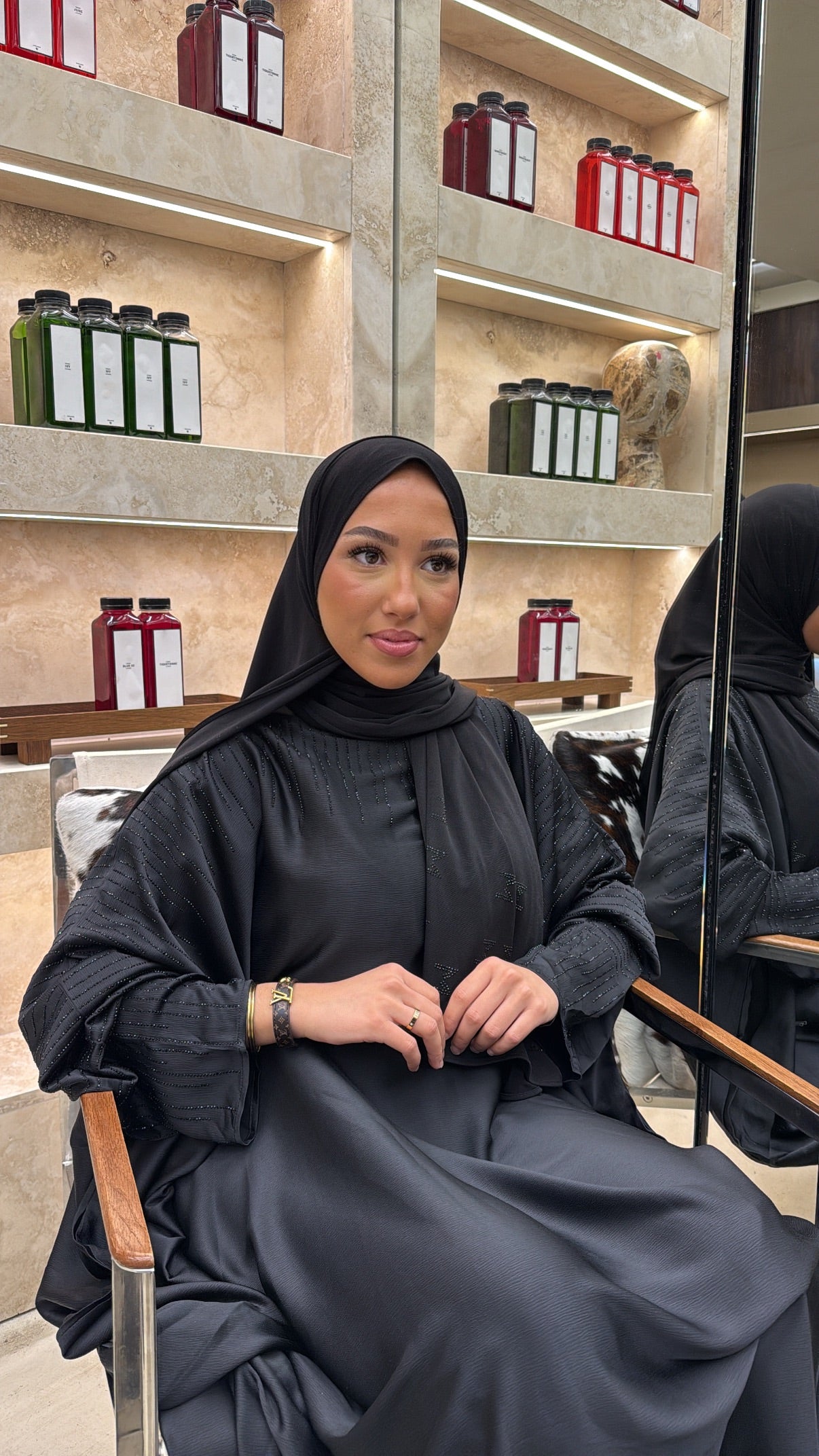 Abaya effet papillon noir