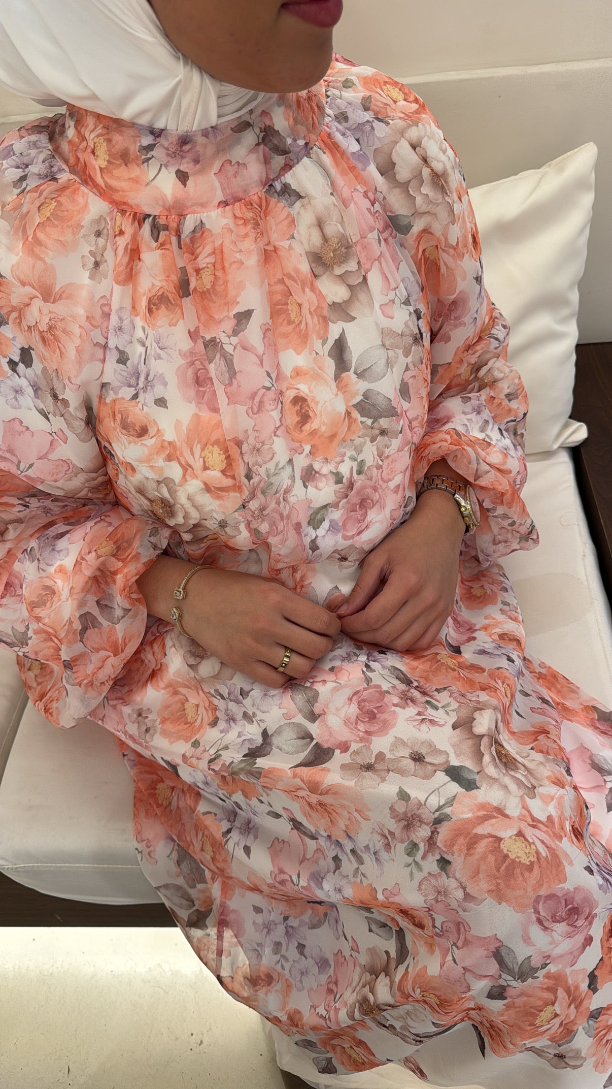 Robe longue fleurie