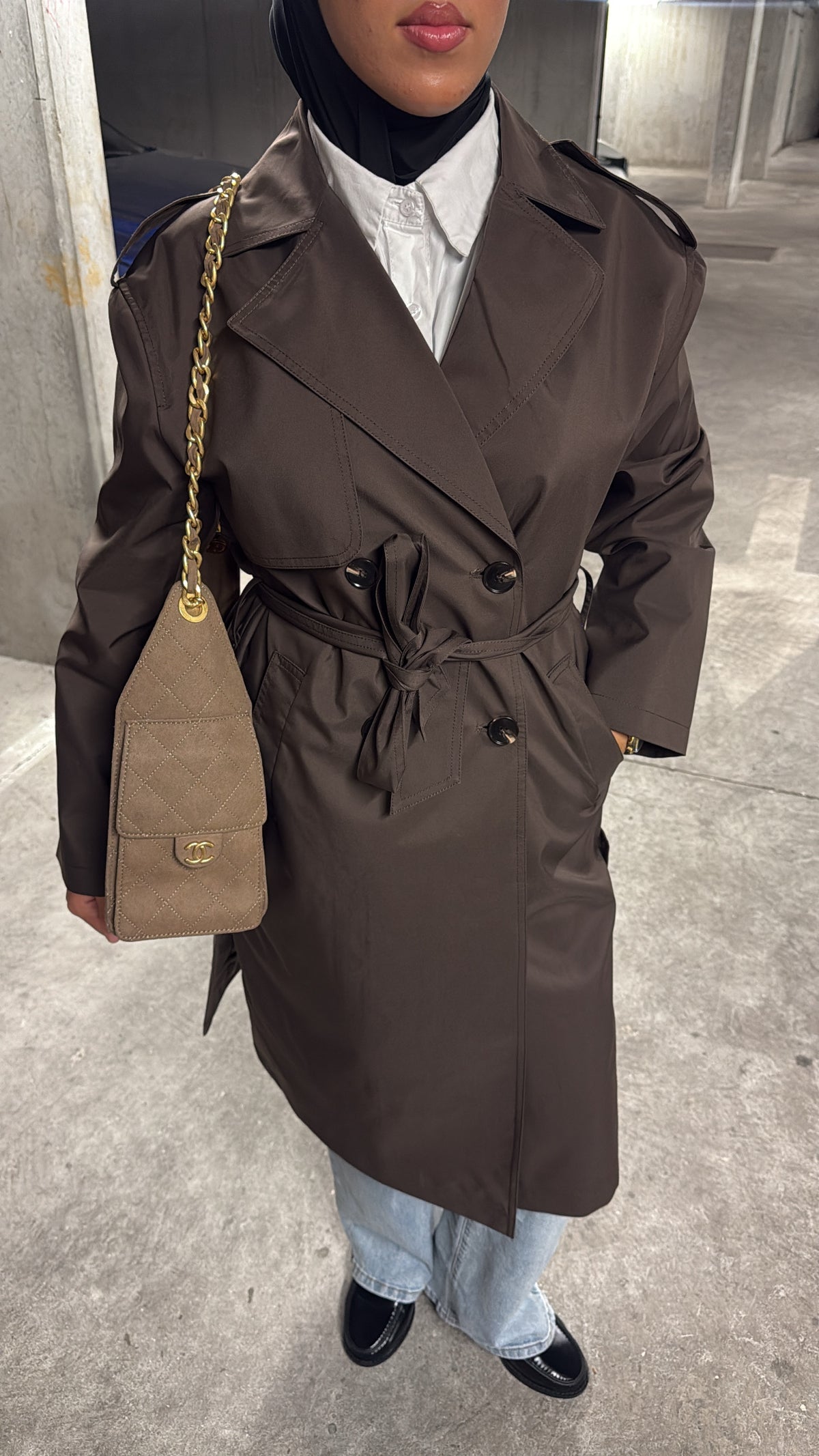 Trench long marron