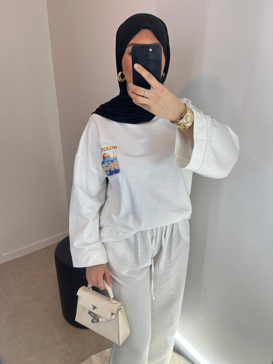 Tee shirt oversize blanc PALESTINE
