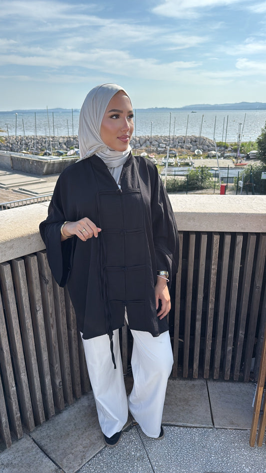 Haut kimono noir