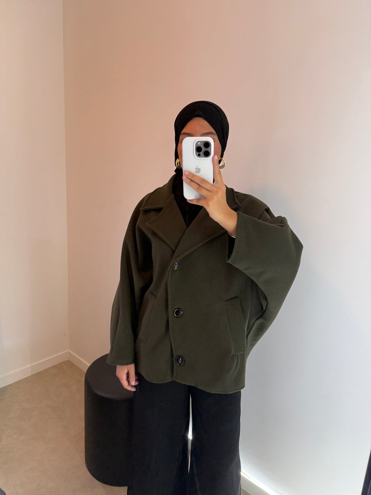 Manteau court vert
