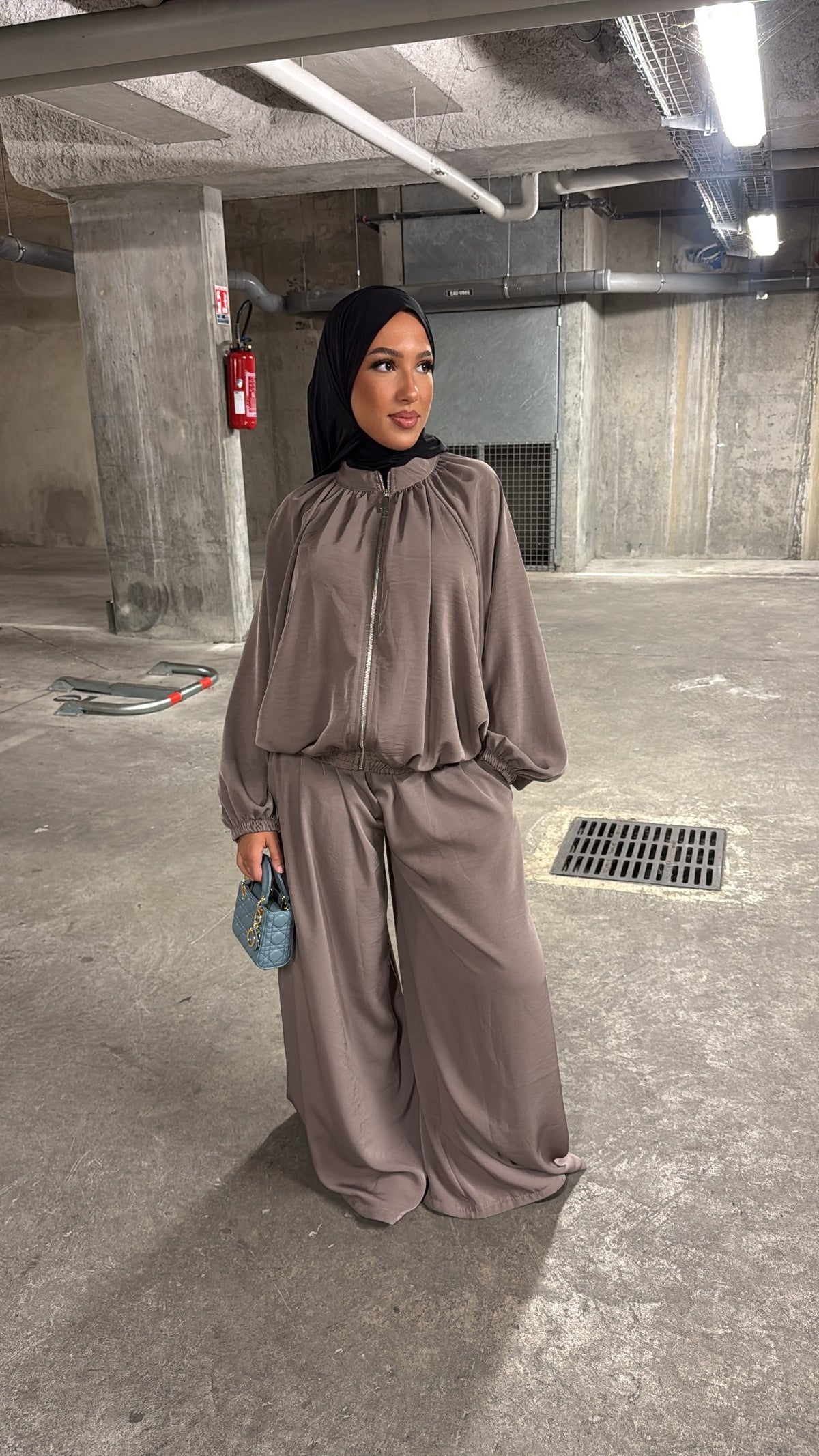 Ensemble taupe oversize