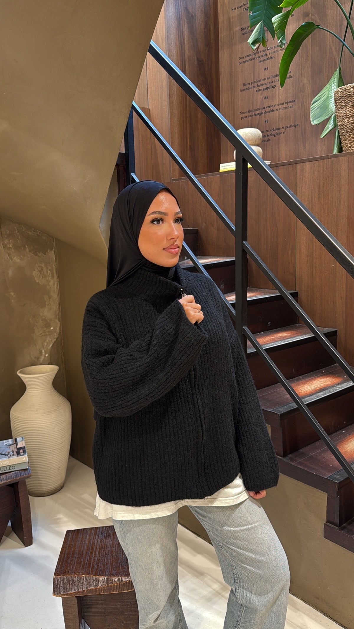 Gilet noir en laine