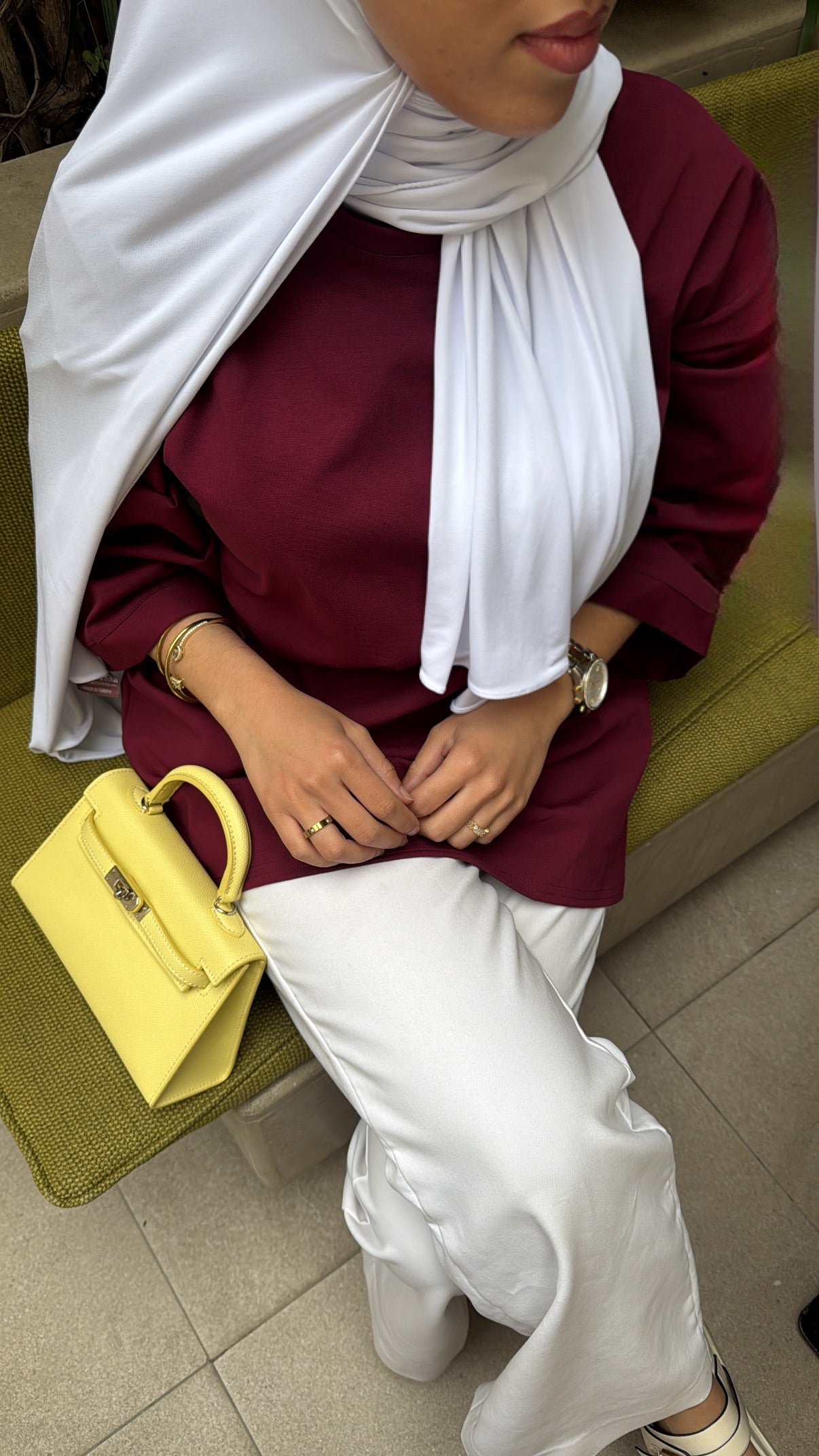 Tee shirt oversize bordeaux
