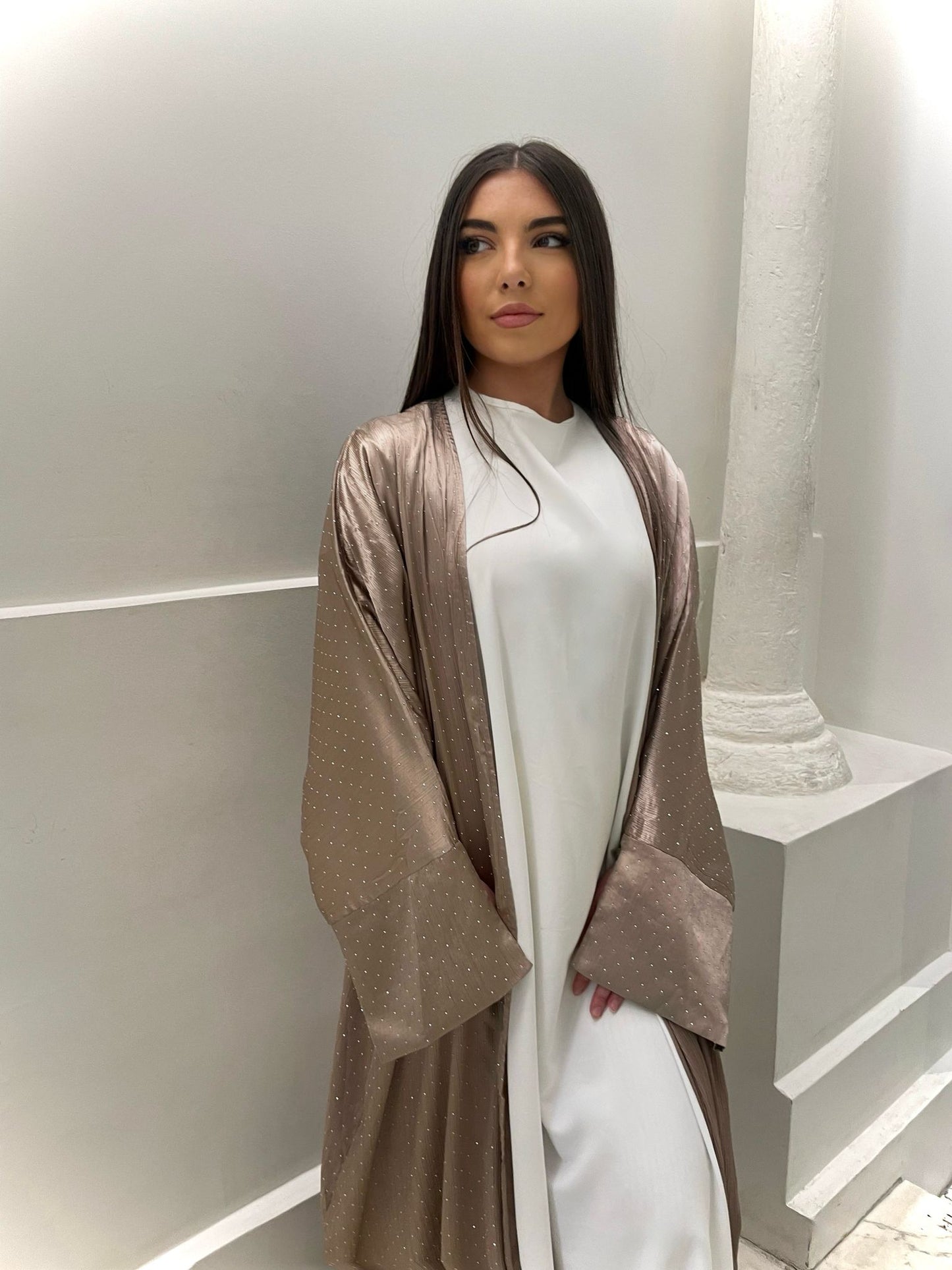 Kimono strass champagne