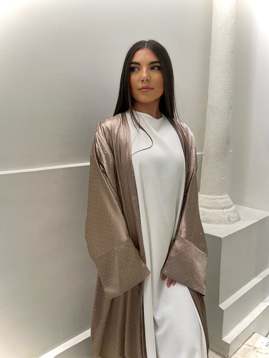 Kimono strass champagne
