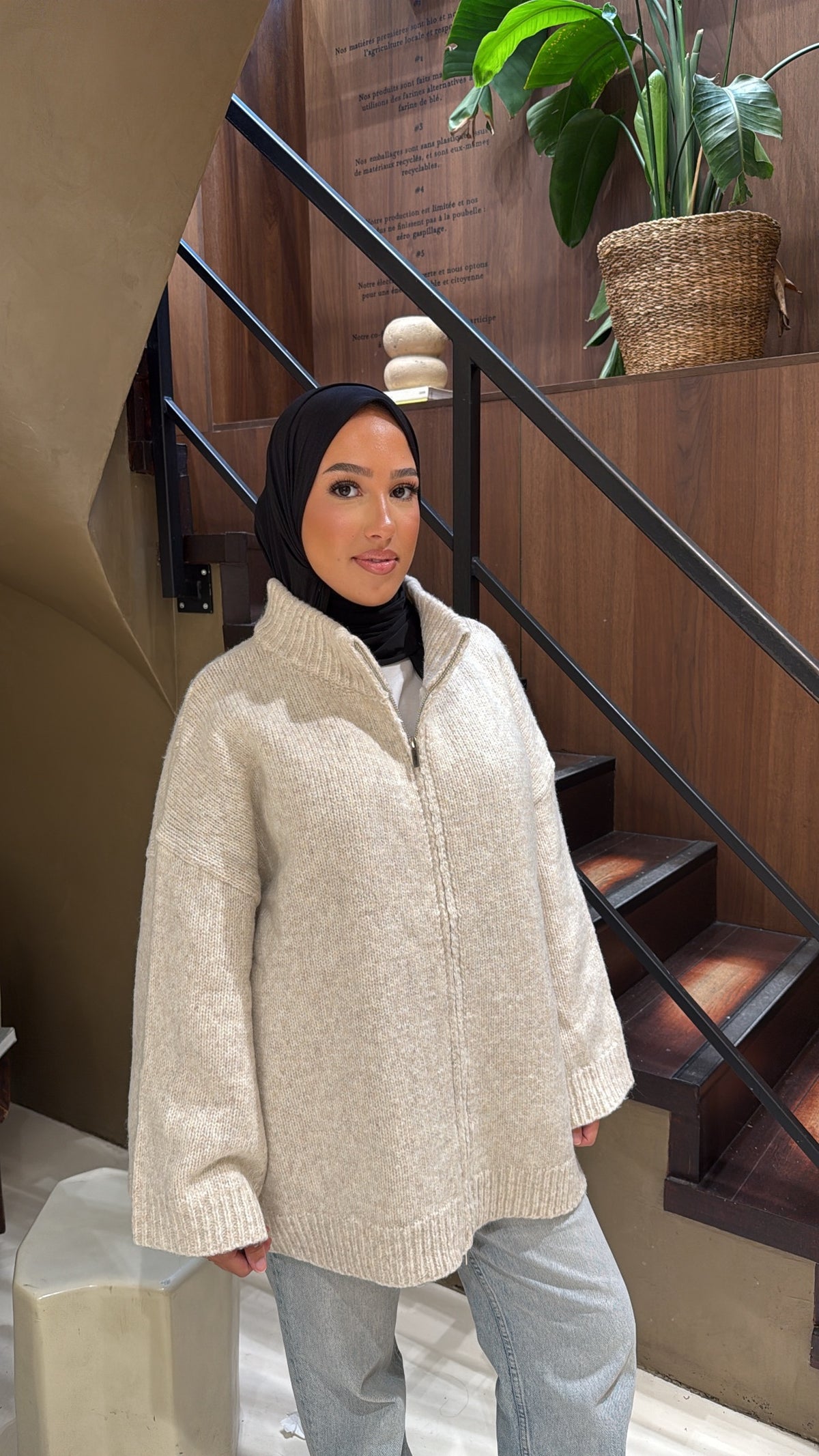 Gilet crème en laine