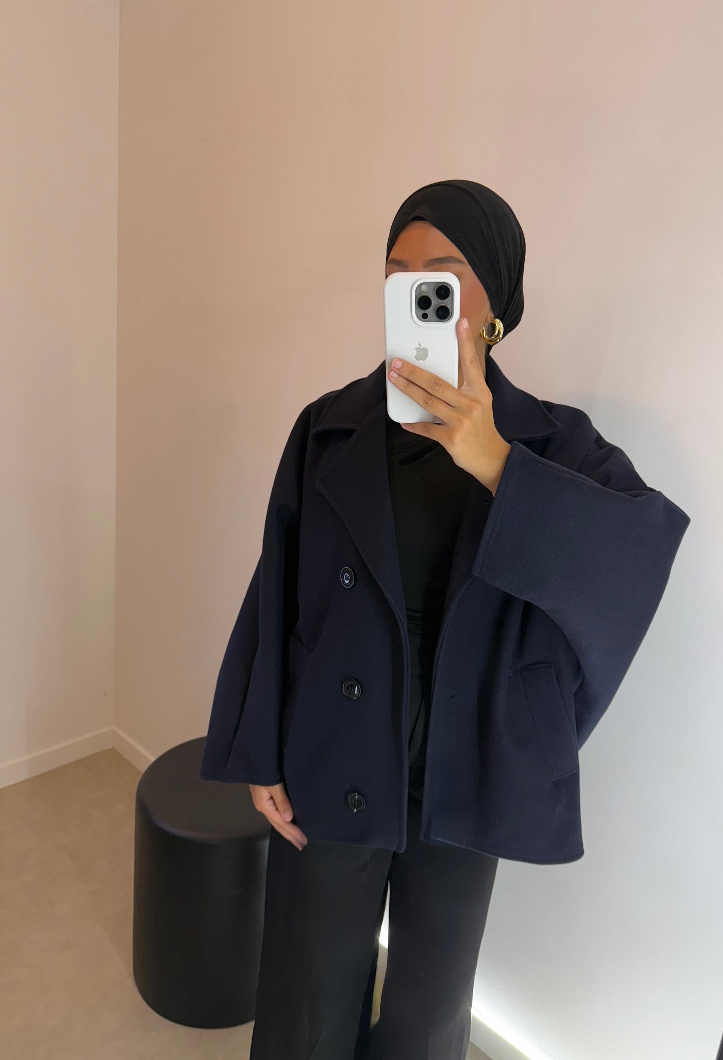 Manteau court bleu