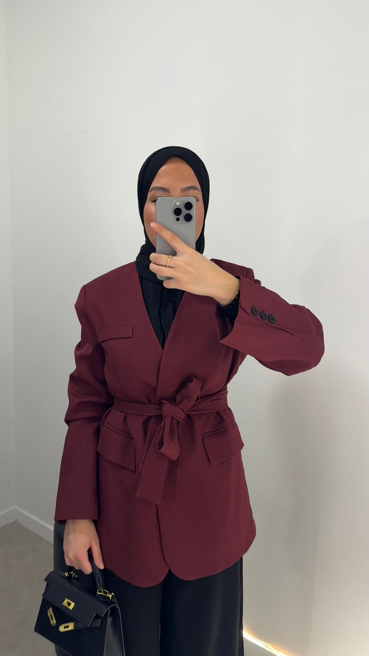 Blazer cintré bordeaux