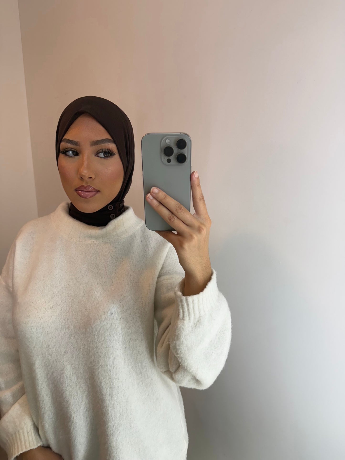 Hijab cagoule chocolat