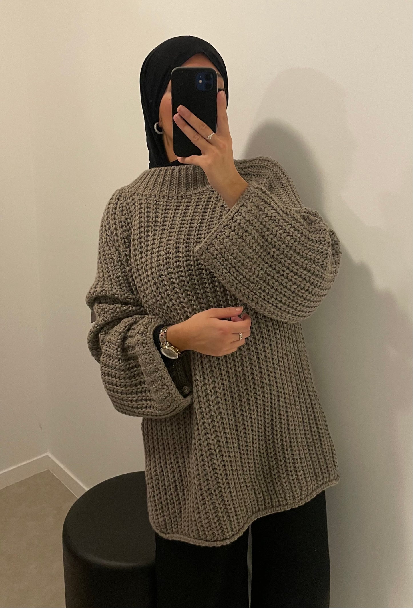 Pull oversize mastour taupe