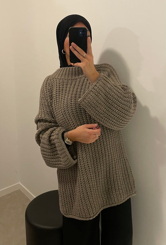Pull oversize mastour taupe