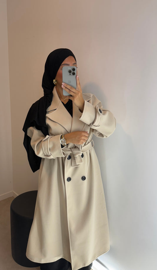 Manteau trench crème