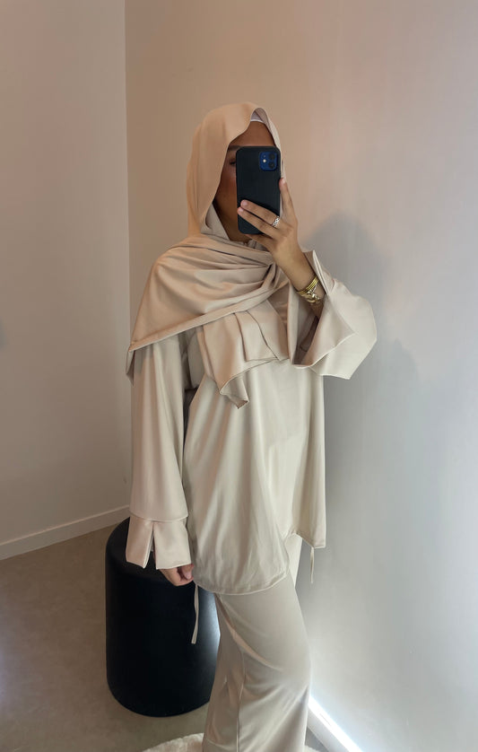 Burkini nude avec zip VOILE INCLUS