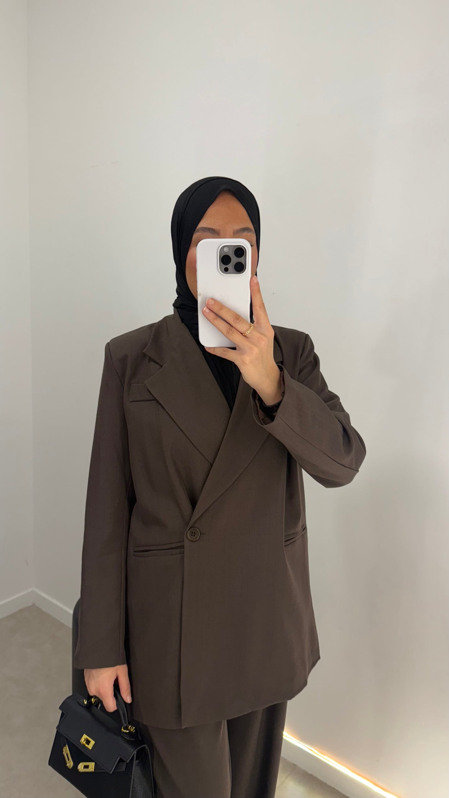 Ensemble blazer croisé chocolat