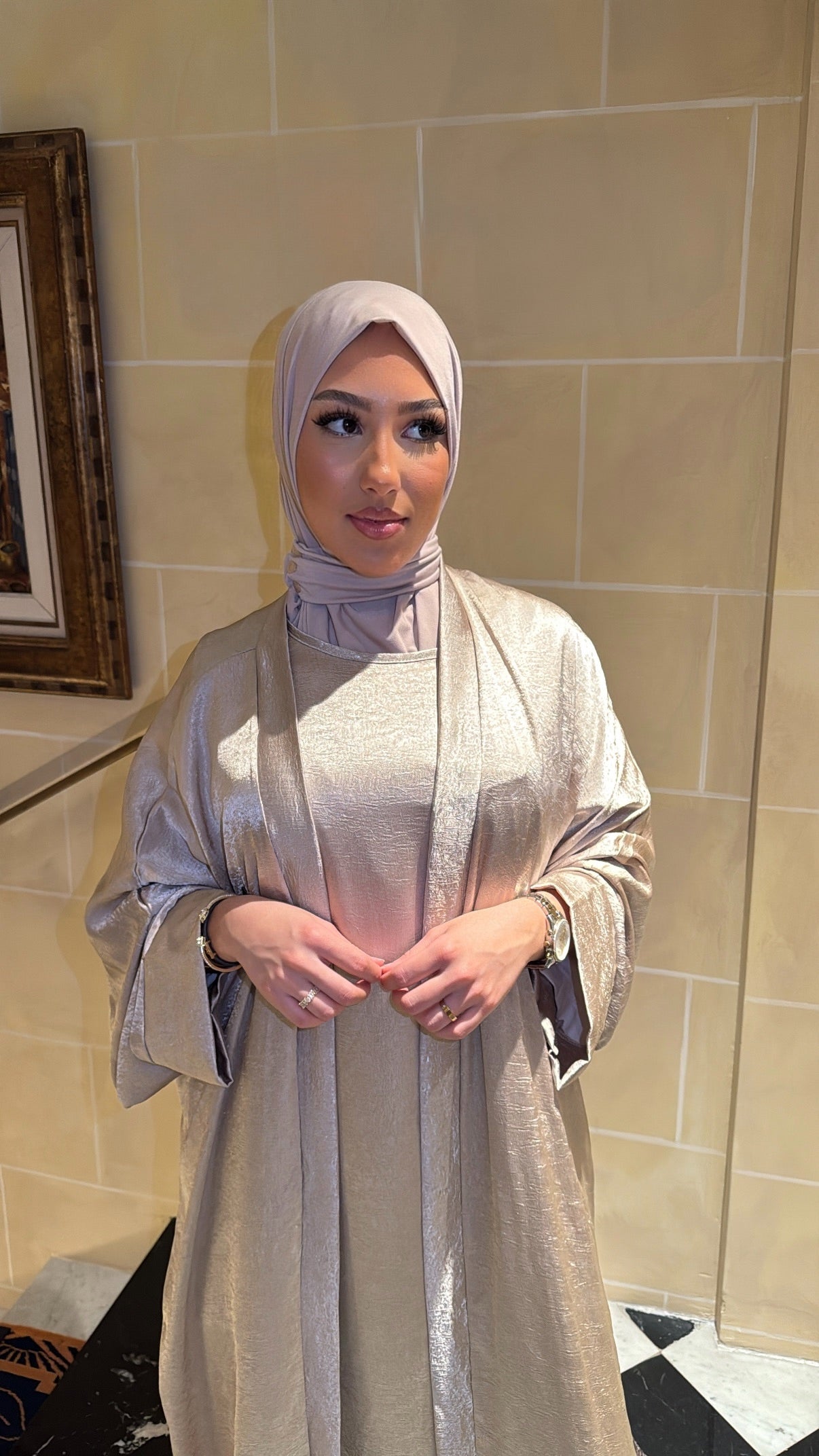 Ensemble kimono nacré