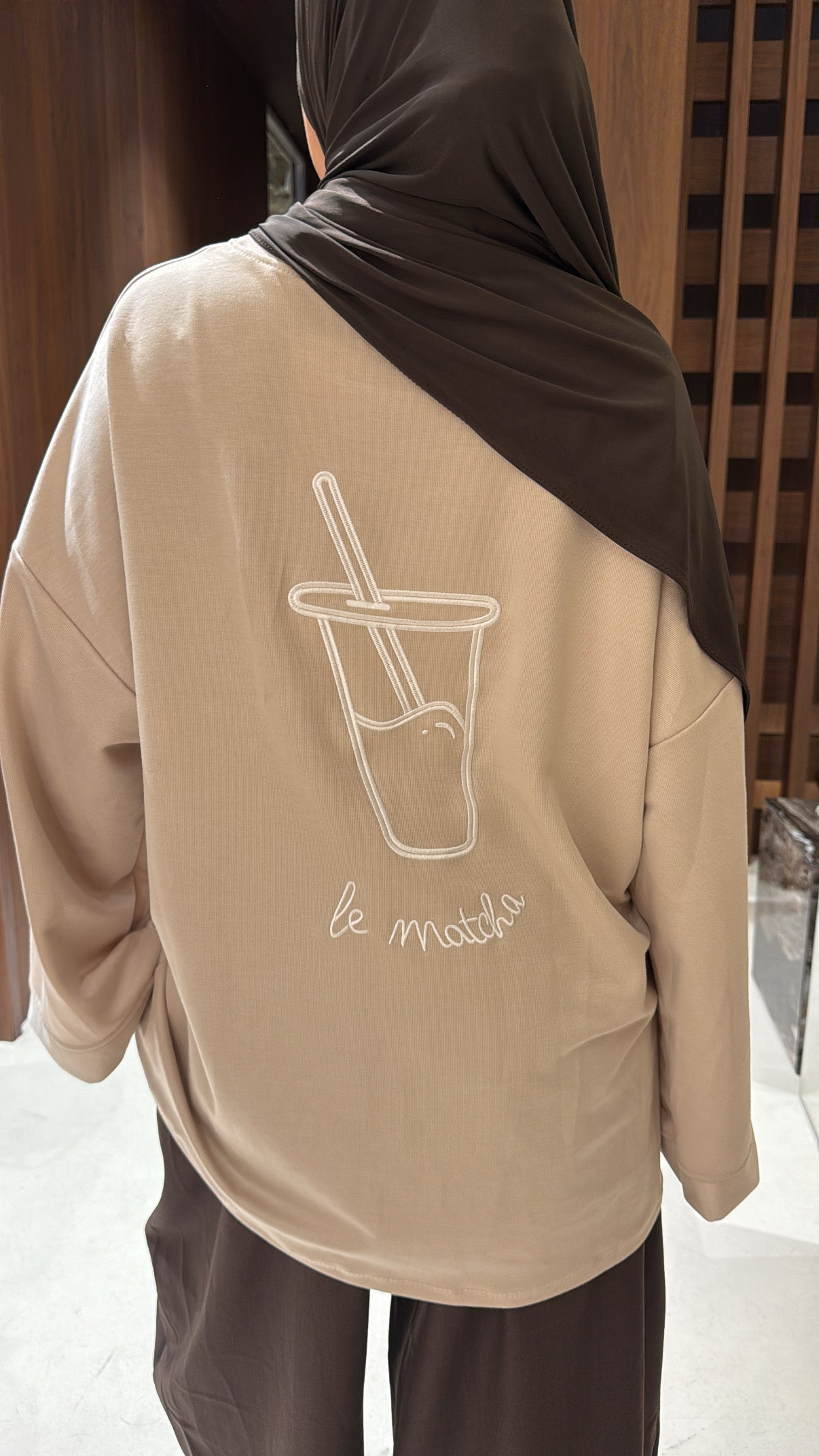Tee shirt matcha nude