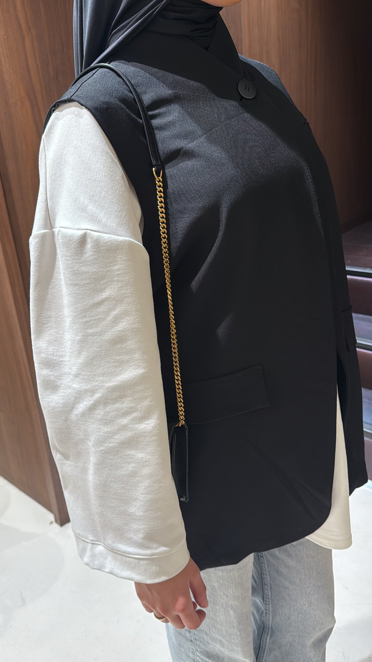 Blazer sans manche noir