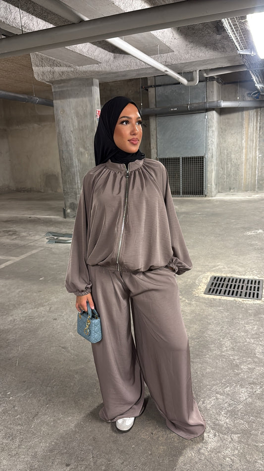 Ensemble taupe oversize