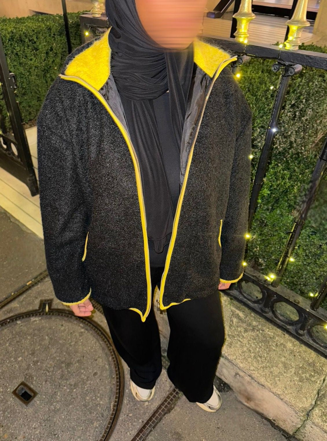 Veste mi-longue noir