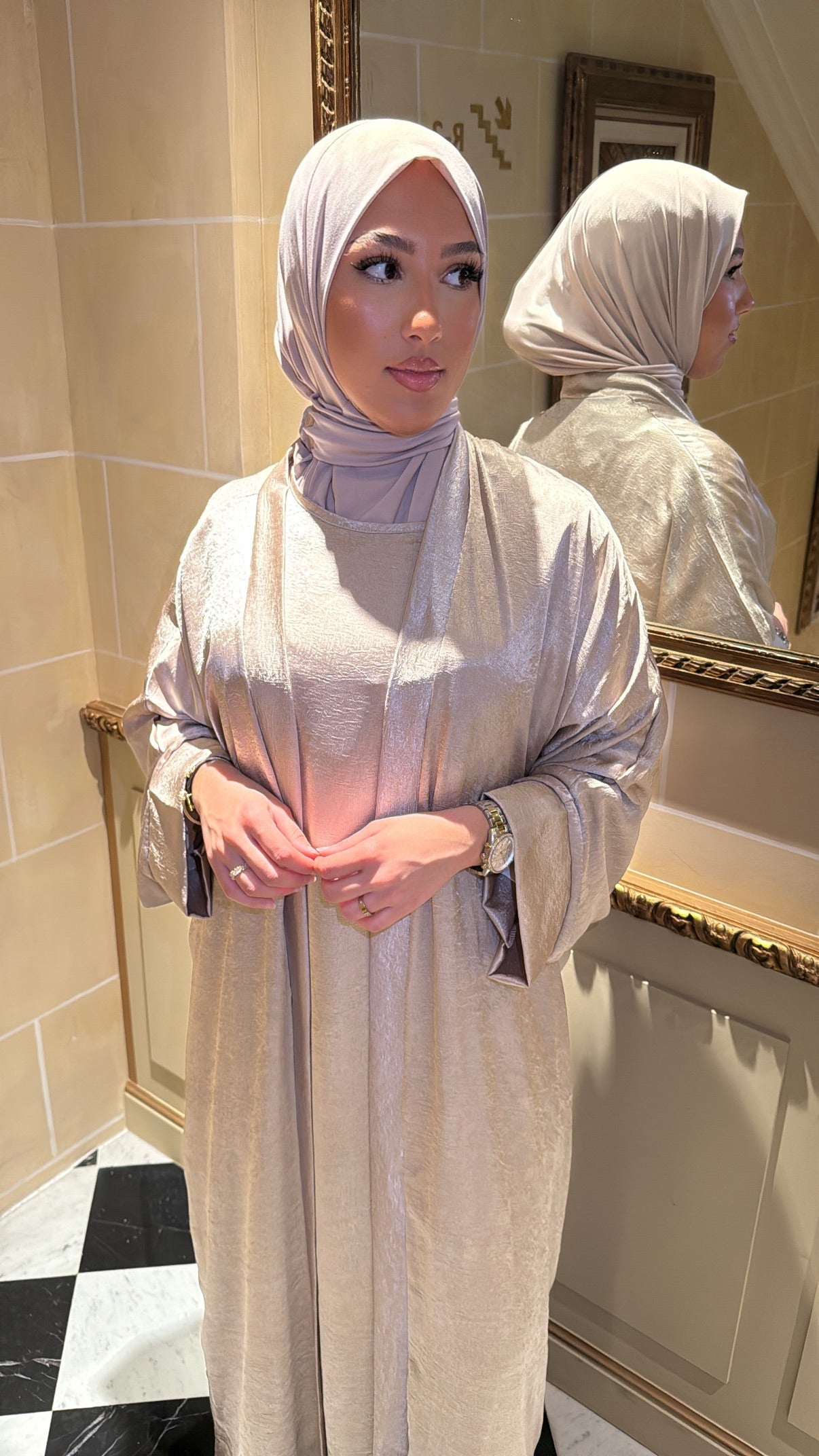 Ensemble kimono nacré