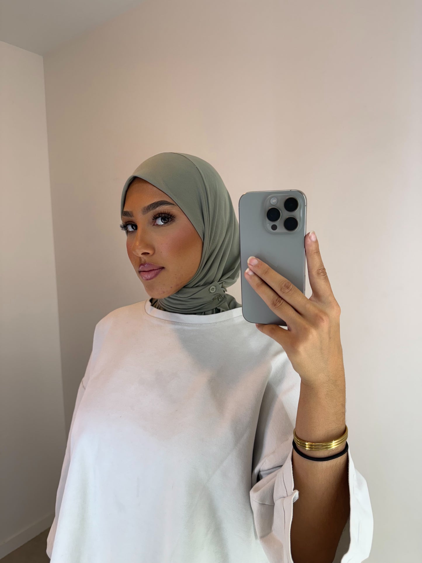 Hijab cagoule vert d’eau