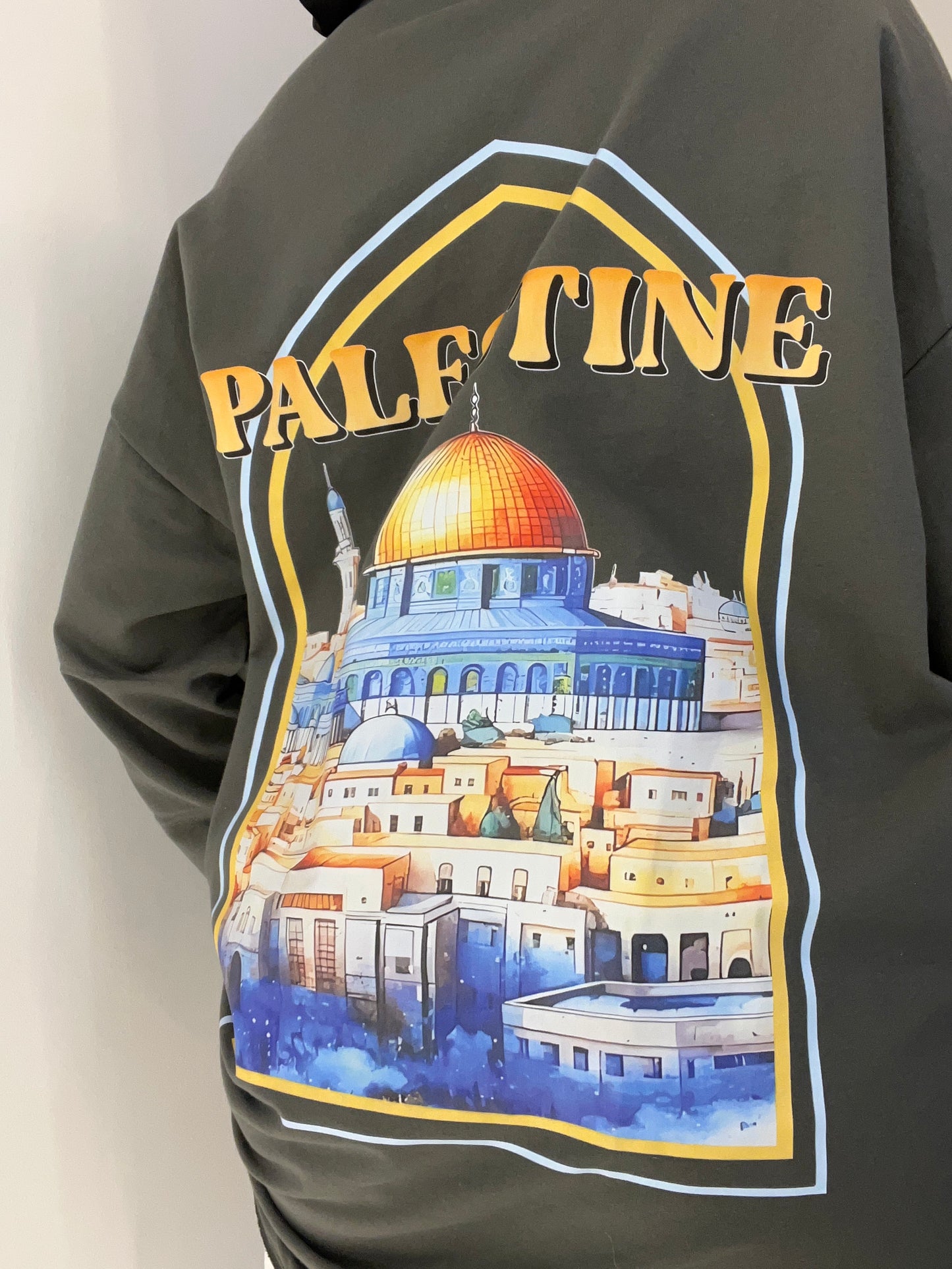 Tee shirt oversize kaki PALESTINE