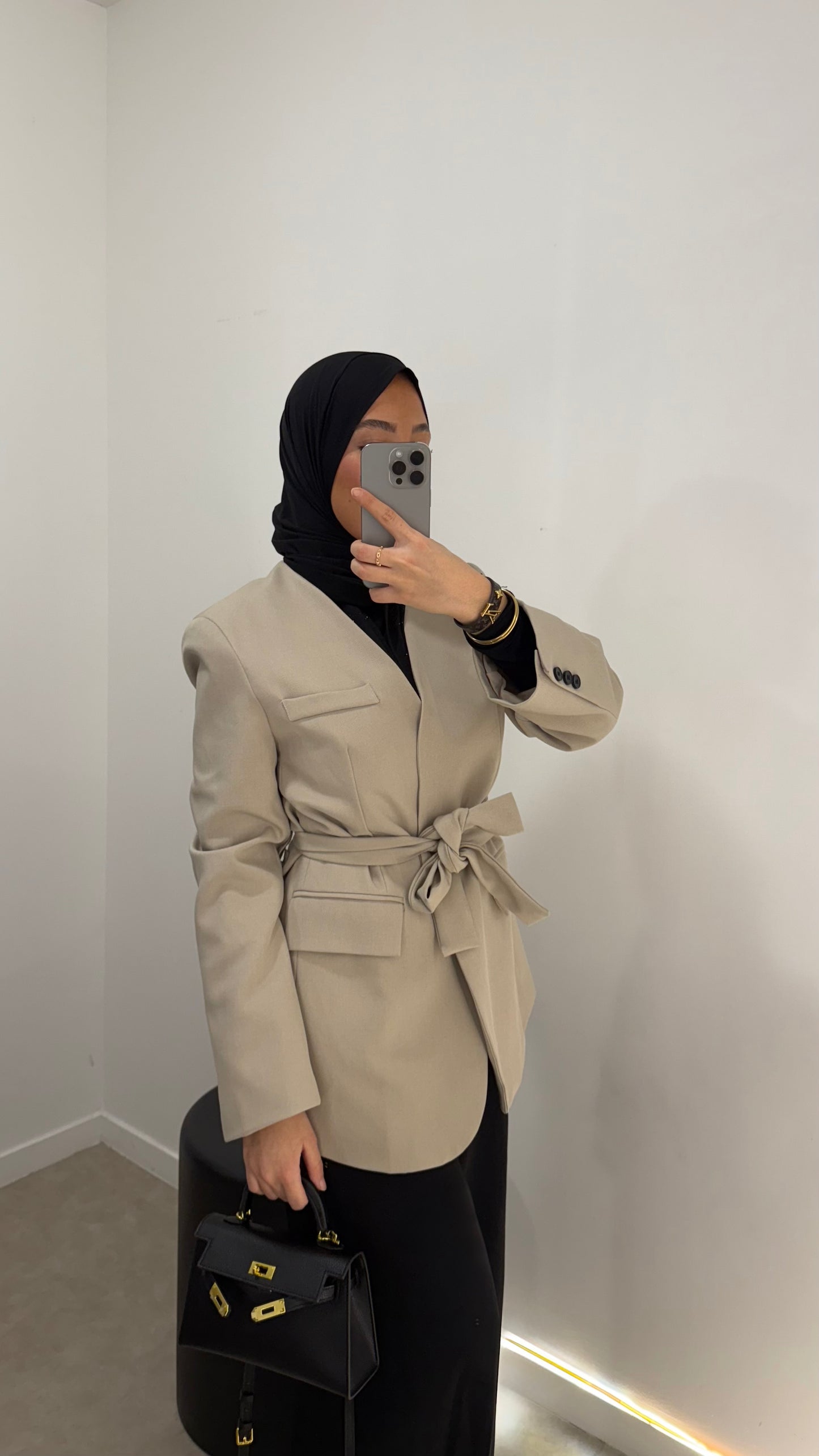 Blazer cintré creme