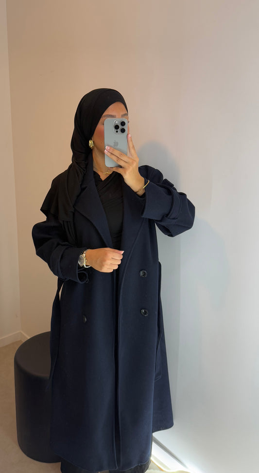 Manteau trench bleu