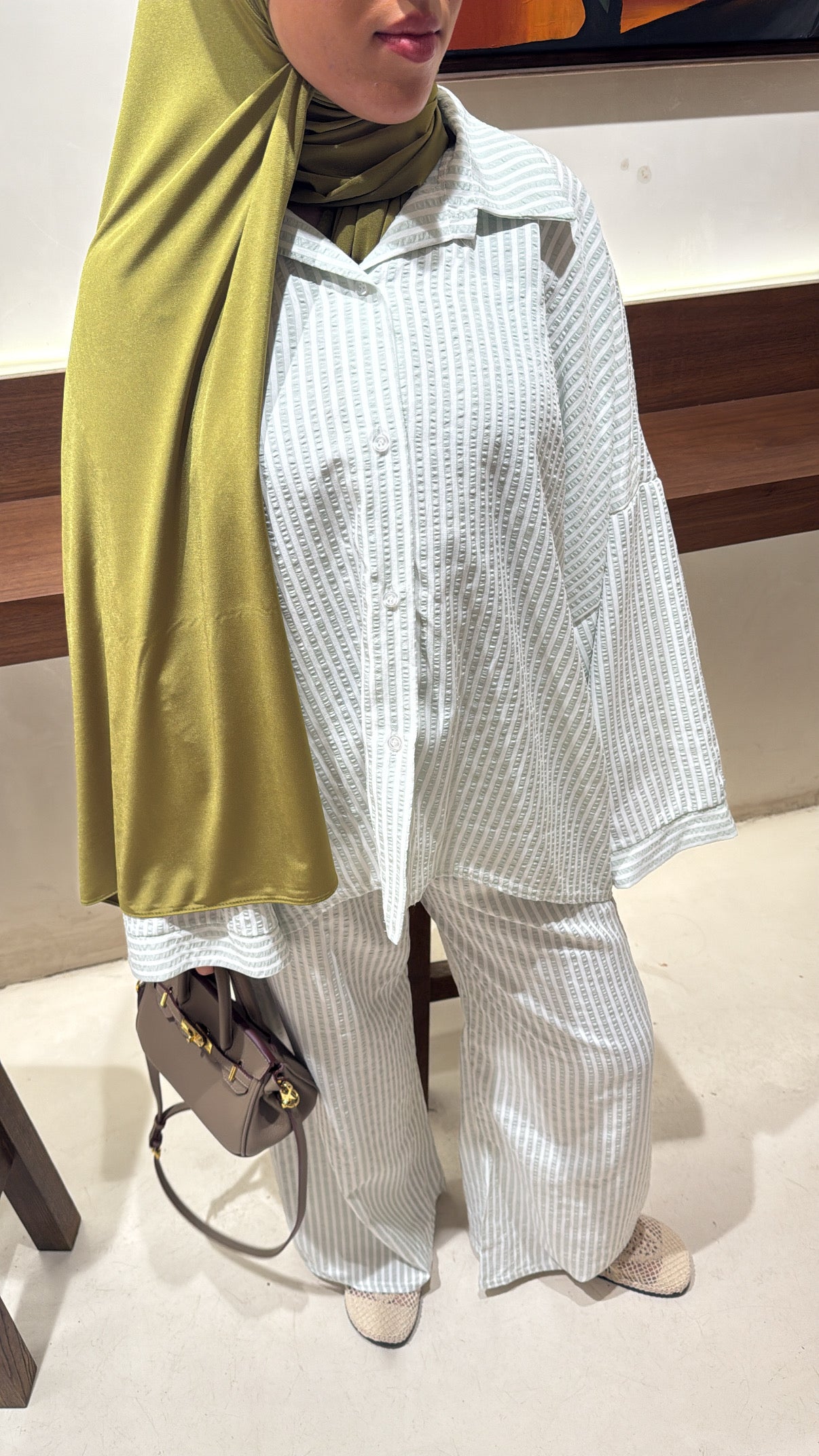 Ensemble chemise vert d’eau