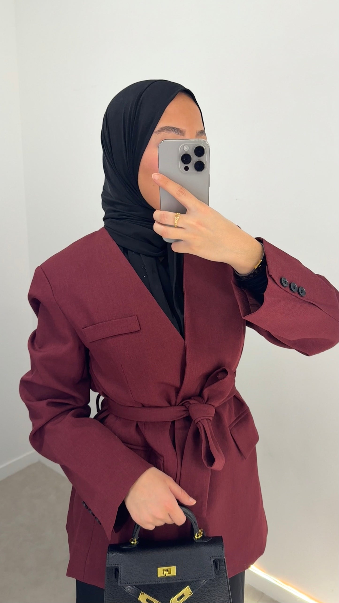 Blazer cintré bordeaux