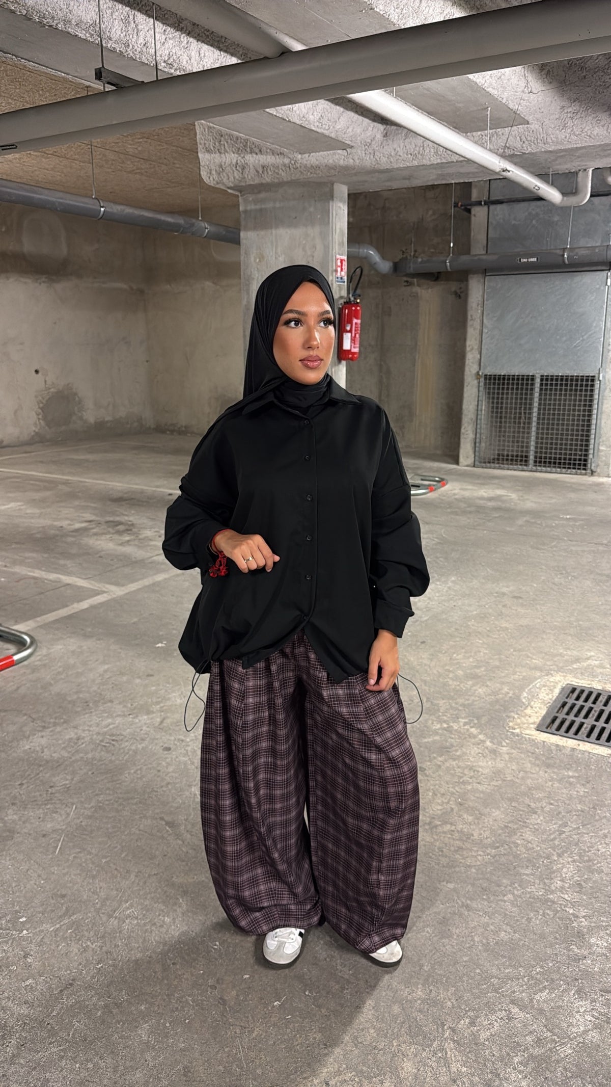Chemise oversize resserrée