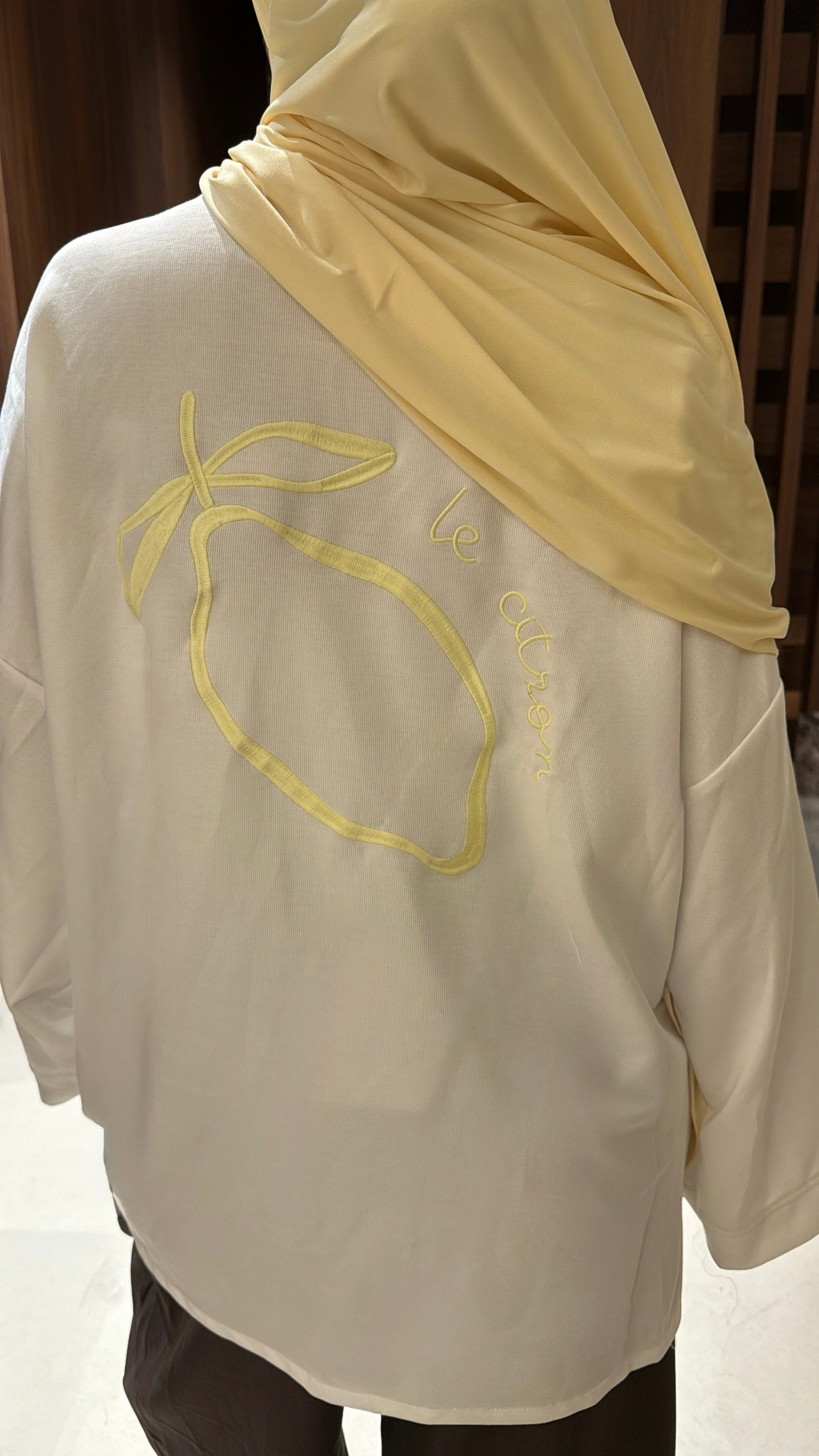 Tee shirt citron blanc
