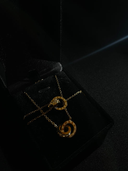 Ensemble collier et bracelet Éternité Dorée