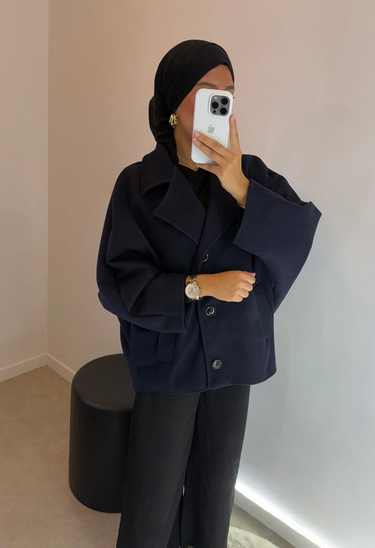 Manteau court bleu
