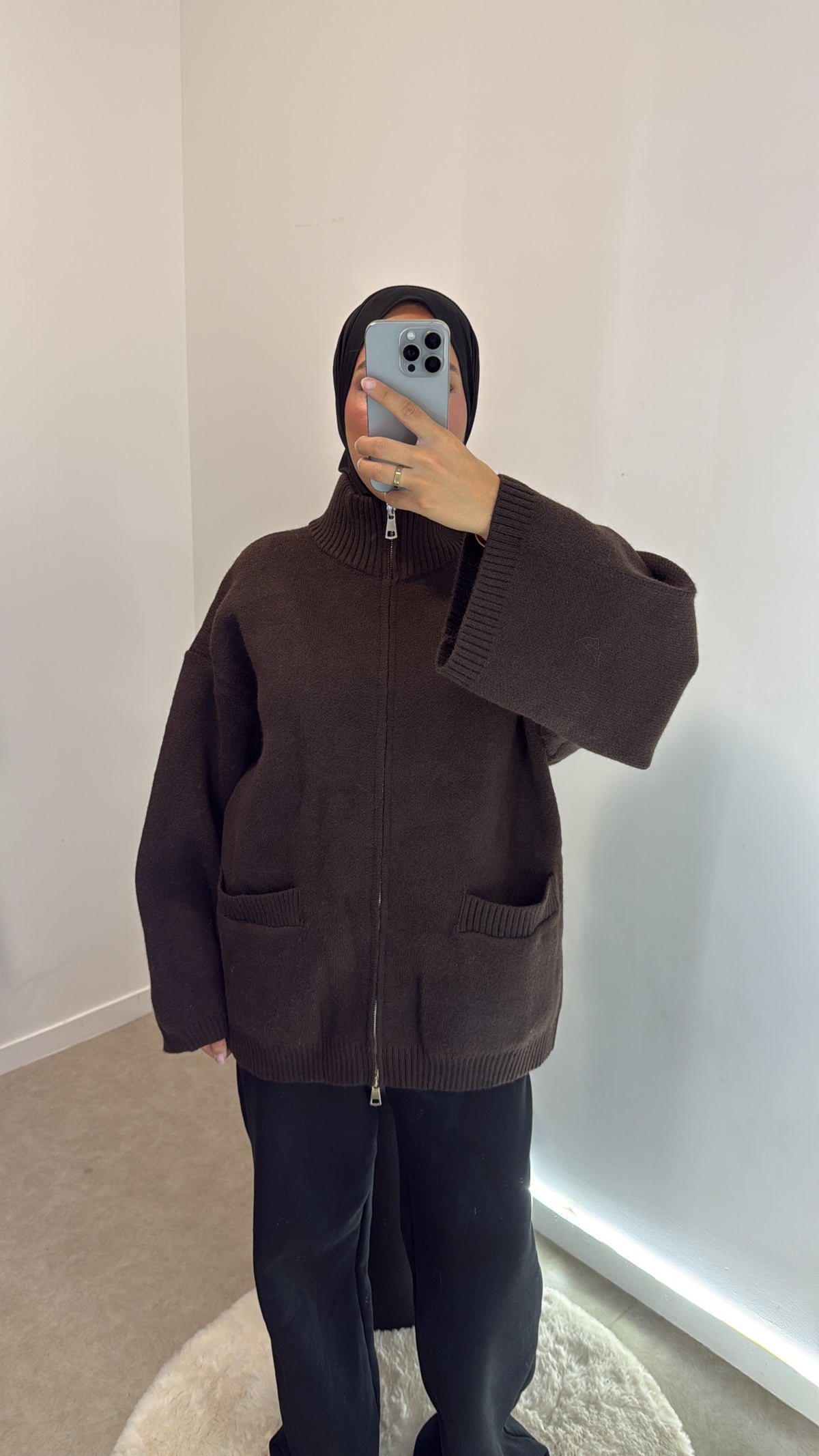 Gilet marron en laine