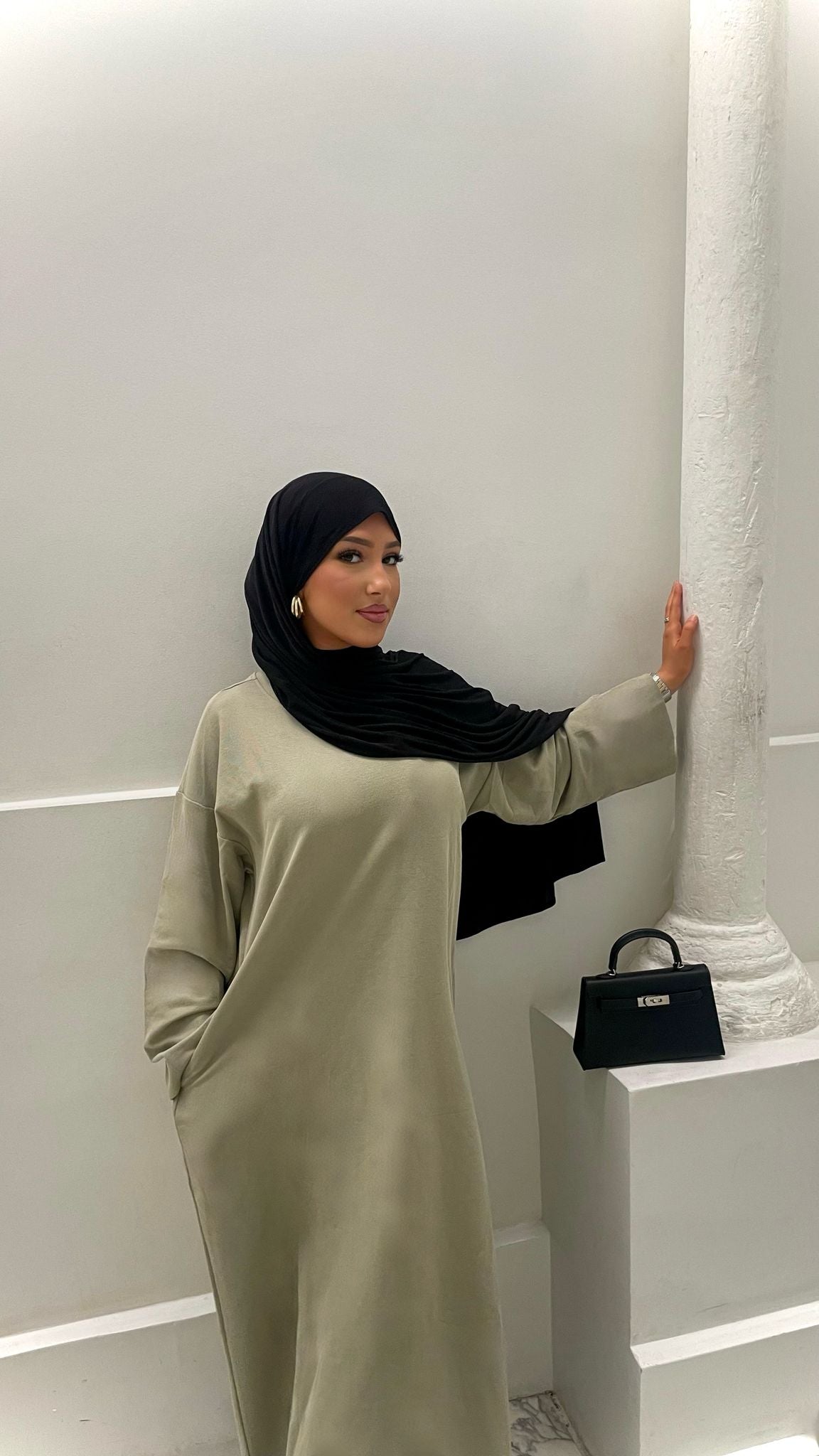 Robe vert olive
