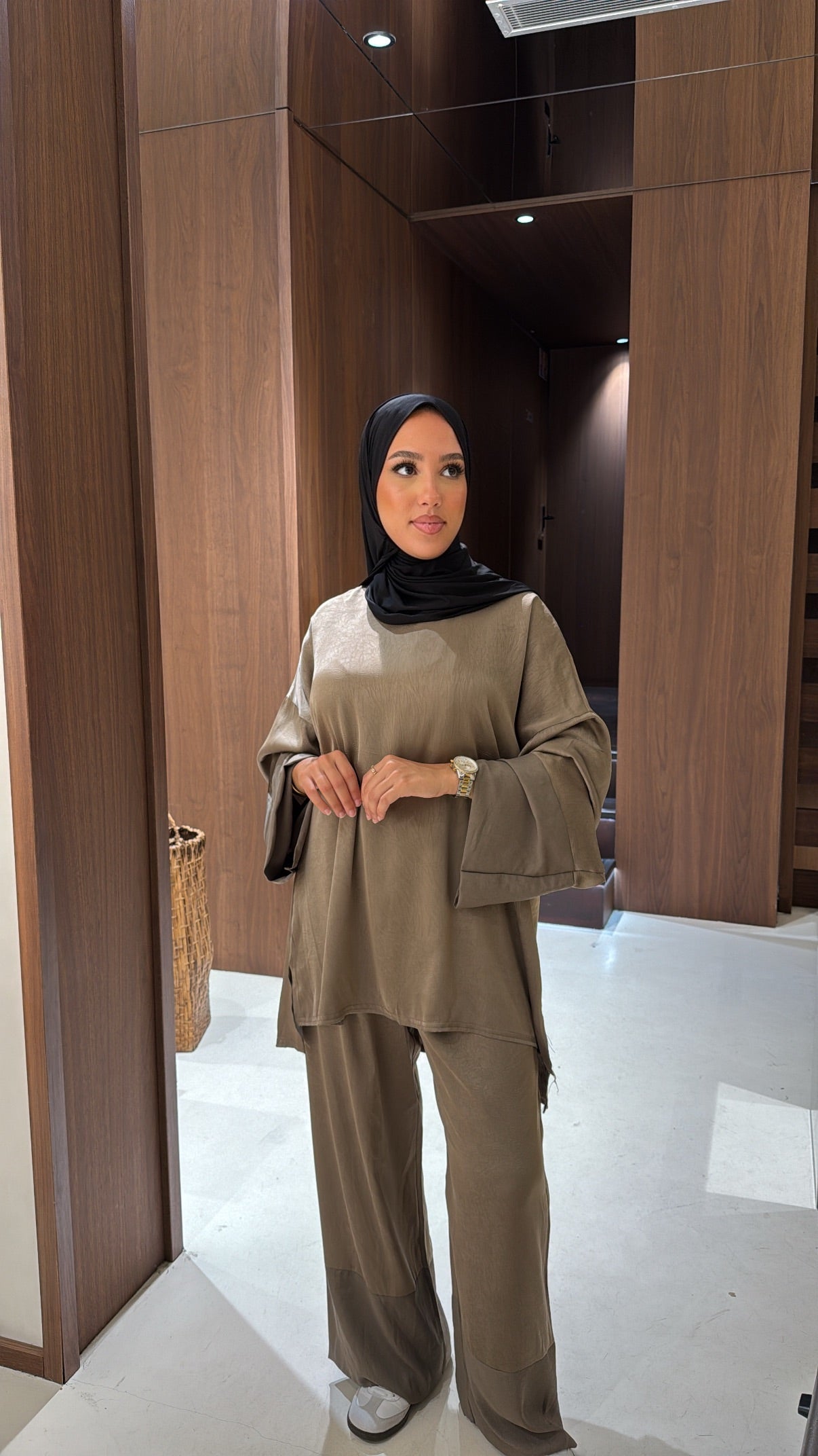 Ensemble satinée taupe